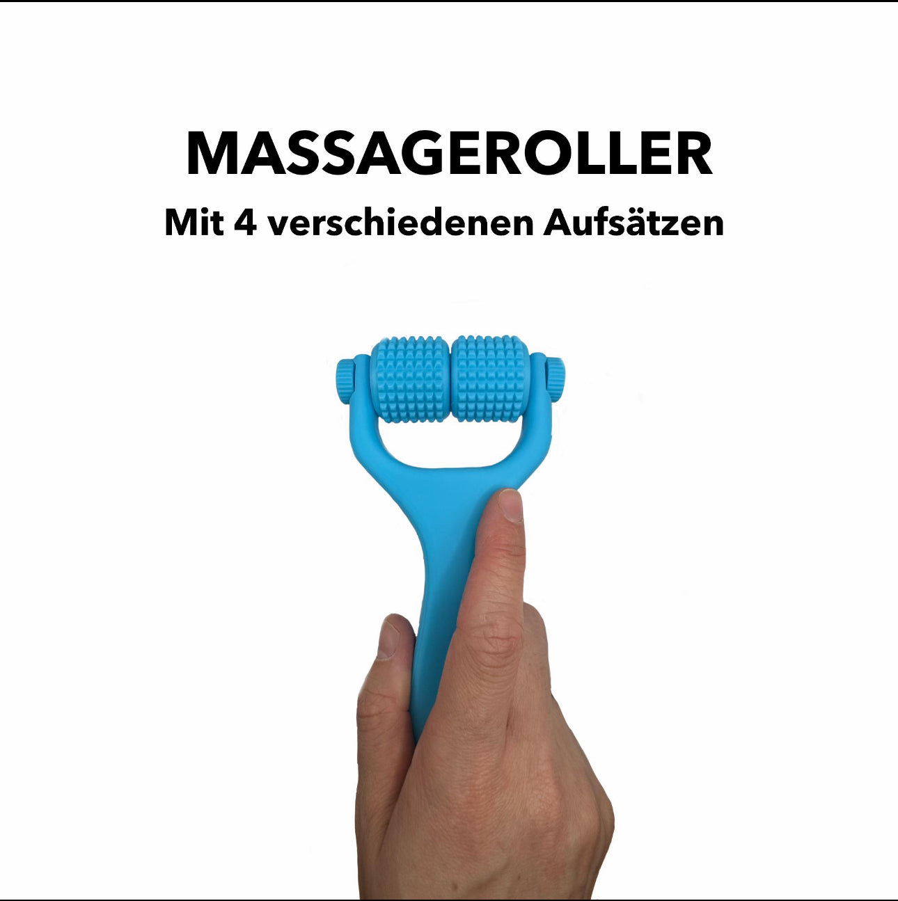 Massageroller mit 4 verschiedenen Aufsätzen